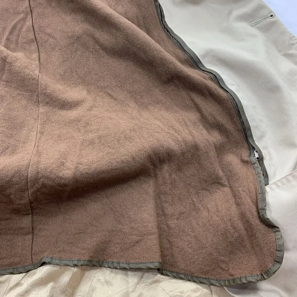 Vintage Christian Dior Monsieur Removable Wool Lining Trench Coat 38R Mens Beige - Picture 4 of 13